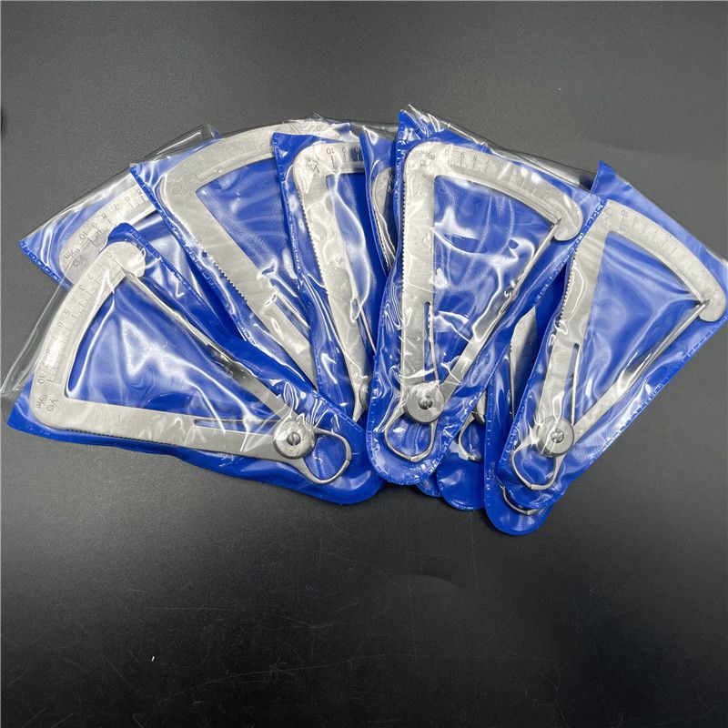 牙科材料齒科口腔器械 測(cè)量?jī)?nèi)冠卡尺金屬卡尺 三角尺義齒工具